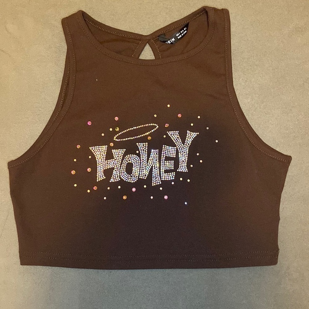 Shein Y2K Cropped Honey Tee